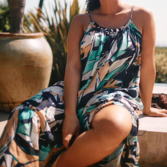 Anthropologie Malika Printed Maxi Dress Multicolor - Picture 3 of 4